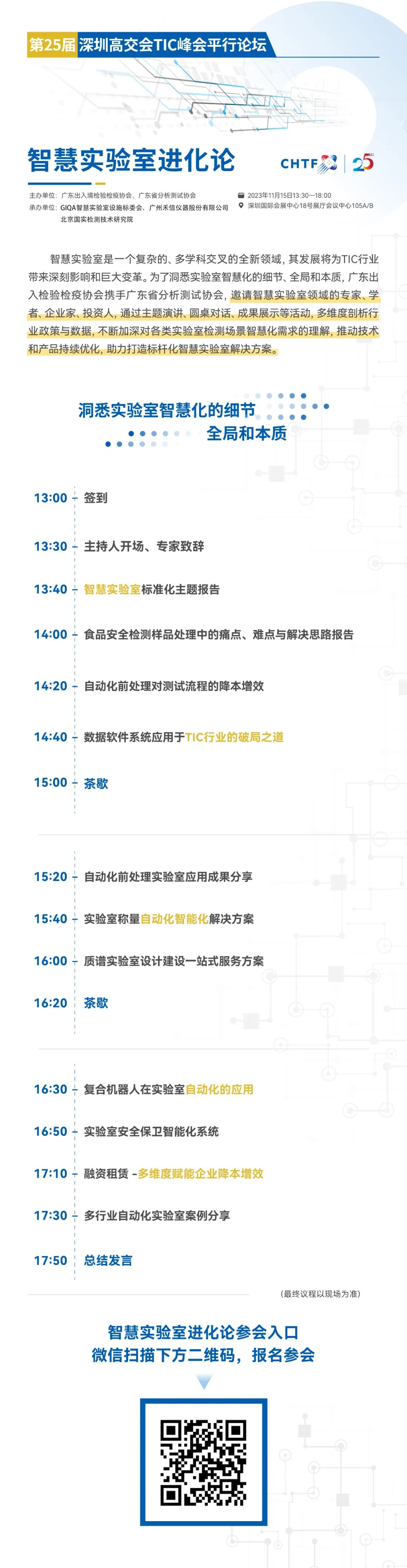 會議邀請 | 第二十五屆高交會TIC峰會平行論壇